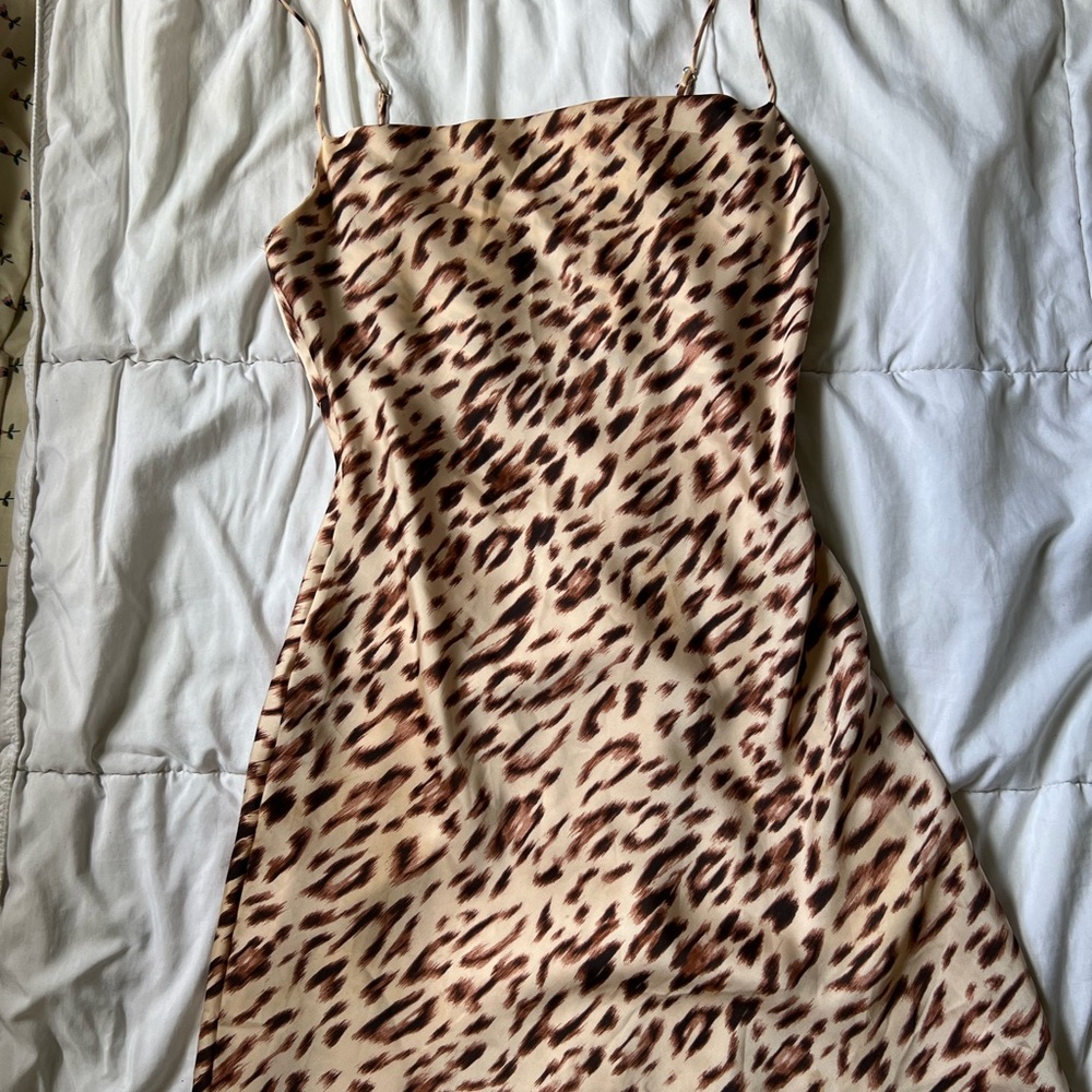 Leopard Print Slip Dress